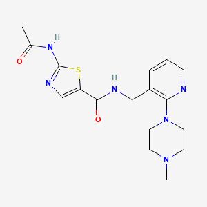 2-(acetylamino)-N-{[2-(4-methylpiperazin-1-yl)pyridin-3-yl]methyl}-1,3-thiazole-5-carboxamide