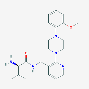 molecular formula C22H31N5O2 B5420651 N~1~-({2-[4-(2-methoxyphenyl)piperazin-1-yl]pyridin-3-yl}methyl)-D-valinamide 