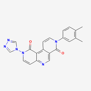 8-(3,4-DIMETHYLPHENYL)-2-(4H-1,2,4-TRIAZOL-4-YL)-1H,2H,7H,8H-PYRIDO[3,4-C]1,6-NAPHTHYRIDINE-1,7-DIONE