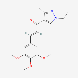 (E)-1-(1-ETHYL-3-METHYL-1H-PYRAZOL-4-YL)-3-(3,4,5-TRIMETHOXYPHENYL)-2-PROPEN-1-ONE