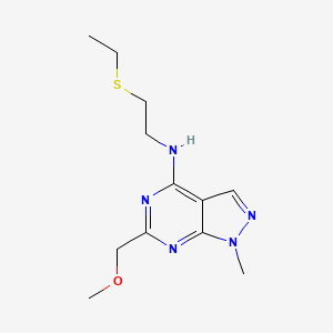 N-[2-(ethylthio)ethyl]-6-(methoxymethyl)-1-methyl-1H-pyrazolo[3,4-d]pyrimidin-4-amine