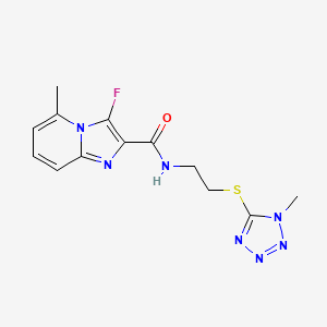 3-fluoro-5-methyl-N-{2-[(1-methyl-1H-tetrazol-5-yl)thio]ethyl}imidazo[1,2-a]pyridine-2-carboxamide