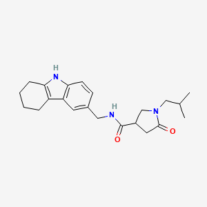 1-isobutyl-5-oxo-N-(2,3,4,9-tetrahydro-1H-carbazol-6-ylmethyl)pyrrolidine-3-carboxamide