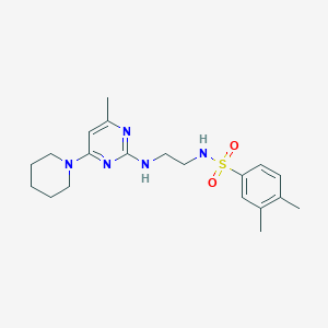 3,4-dimethyl-N-(2-{[4-methyl-6-(1-piperidinyl)-2-pyrimidinyl]amino}ethyl)benzenesulfonamide