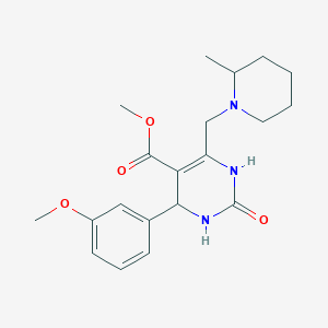 Methyl 4-(3-methoxyphenyl)-6-[(2-methylpiperidin-1-yl)methyl]-2-oxo-1,2,3,4-tetrahydropyrimidine-5-carboxylate