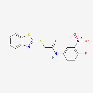 2-(1,3-Benzothiazol-2-ylsulfanyl)-N-(4-fluoro-3-nitrophenyl)acetamide