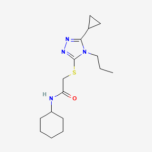 N-cyclohexyl-2-[(5-cyclopropyl-4-propyl-4H-1,2,4-triazol-3-yl)sulfanyl]acetamide