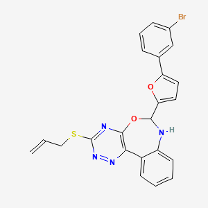 3-(allylthio)-6-[5-(3-bromophenyl)-2-furyl]-6,7-dihydro[1,2,4]triazino[5,6-d][3,1]benzoxazepine