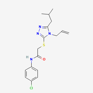 2-[(4-allyl-5-isobutyl-4H-1,2,4-triazol-3-yl)thio]-N-(4-chlorophenyl)acetamide