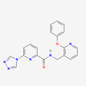 N-[(2-phenoxypyridin-3-yl)methyl]-6-(4H-1,2,4-triazol-4-yl)pyridine-2-carboxamide