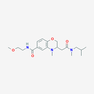 3-{2-[isobutyl(methyl)amino]-2-oxoethyl}-N-(2-methoxyethyl)-4-methyl-3,4-dihydro-2H-1,4-benzoxazine-6-carboxamide