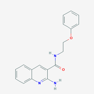 2-amino-N-(2-phenoxyethyl)quinoline-3-carboxamide