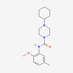 4-cyclohexyl-N-(2-methoxy-5-methylphenyl)piperazine-1-carboxamide