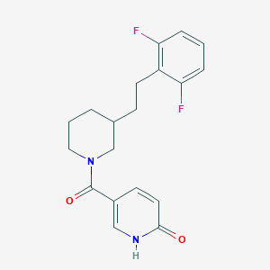 5-({3-[2-(2,6-difluorophenyl)ethyl]-1-piperidinyl}carbonyl)-2(1H)-pyridinone