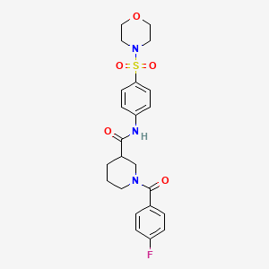 1-(4-FLUOROBENZOYL)-N-[4-(MORPHOLINOSULFONYL)PHENYL]-3-PIPERIDINECARBOXAMIDE