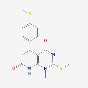 1-methyl-2-(methylthio)-5-[4-(methylthio)phenyl]-5,8-dihydropyrido[2,3-d]pyrimidine-4,7(1H,6H)-dione