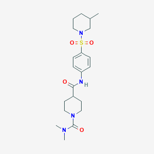 N~1~,N~1~-dimethyl-N~4~-{4-[(3-methylpiperidin-1-yl)sulfonyl]phenyl}piperidine-1,4-dicarboxamide