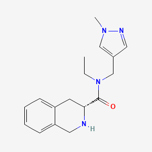 (3R)-N-ethyl-N-[(1-methyl-1H-pyrazol-4-yl)methyl]-1,2,3,4-tetrahydro-3-isoquinolinecarboxamide hydrochloride