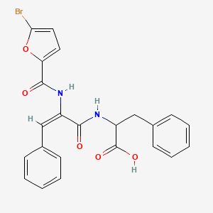 2-[[(E)-2-[(5-bromofuran-2-carbonyl)amino]-3-phenylprop-2-enoyl]amino]-3-phenylpropanoic acid