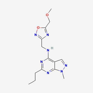 N-{[5-(methoxymethyl)-1,2,4-oxadiazol-3-yl]methyl}-1-methyl-6-propyl-1H-pyrazolo[3,4-d]pyrimidin-4-amine