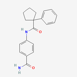 4-{[(1-phenylcyclopentyl)carbonyl]amino}benzamide