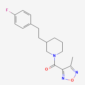 3-[2-(4-fluorophenyl)ethyl]-1-[(4-methyl-1,2,5-oxadiazol-3-yl)carbonyl]piperidine