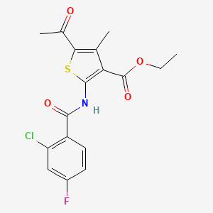 ethyl 5-acetyl-2-[(2-chloro-4-fluorobenzoyl)amino]-4-methyl-3-thiophenecarboxylate