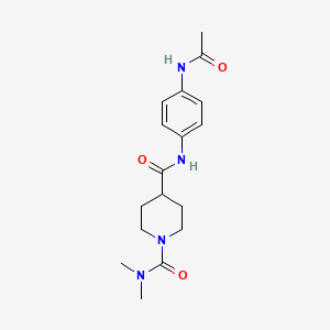 N~4~-[4-(acetylamino)phenyl]-N~1~,N~1~-dimethylpiperidine-1,4-dicarboxamide