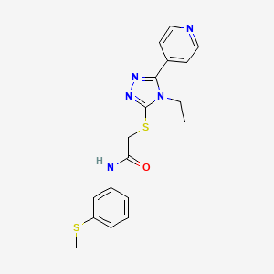 2-{[4-ethyl-5-(pyridin-4-yl)-4H-1,2,4-triazol-3-yl]sulfanyl}-N-[3-(methylsulfanyl)phenyl]acetamide