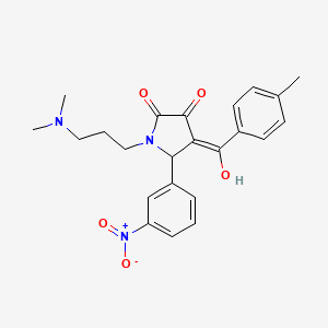 1-[3-(dimethylamino)propyl]-3-hydroxy-4-(4-methylbenzoyl)-5-(3-nitrophenyl)-1,5-dihydro-2H-pyrrol-2-one