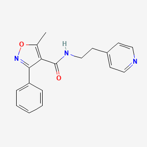 5-methyl-3-phenyl-N-(2-pyridin-4-ylethyl)-1,2-oxazole-4-carboxamide