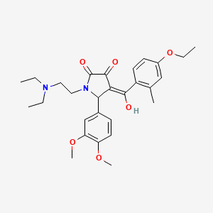 1-[2-(DIETHYLAMINO)ETHYL]-5-(3,4-DIMETHOXYPHENYL)-4-(4-ETHOXY-2-METHYLBENZOYL)-3-HYDROXY-2,5-DIHYDRO-1H-PYRROL-2-ONE