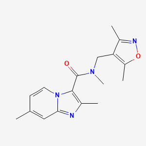 N-[(3,5-dimethylisoxazol-4-yl)methyl]-N,2,7-trimethylimidazo[1,2-a]pyridine-3-carboxamide