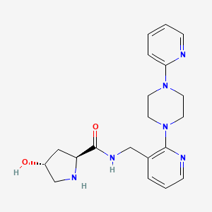 (4R)-4-hydroxy-N-{[2-(4-pyridin-2-ylpiperazin-1-yl)pyridin-3-yl]methyl}-L-prolinamide