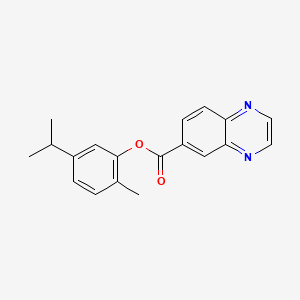 5-isopropyl-2-methylphenyl 6-quinoxalinecarboxylate