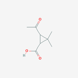 molecular formula C8H12O3 B054218 3-Acetyl-2,2-dimethylcyclopropane-1-carboxylic acid CAS No. 111869-21-7