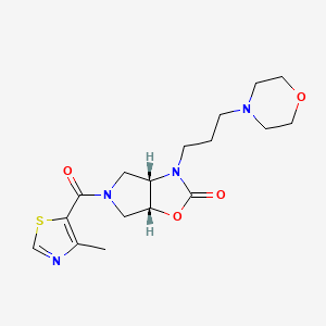 (3aS*,6aR*)-5-[(4-methyl-1,3-thiazol-5-yl)carbonyl]-3-(3-morpholin-4-ylpropyl)hexahydro-2H-pyrrolo[3,4-d][1,3]oxazol-2-one