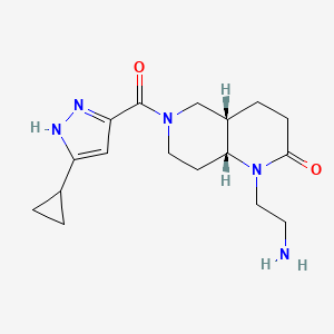 rel-(4aS,8aR)-1-(2-aminoethyl)-6-[(3-cyclopropyl-1H-pyrazol-5-yl)carbonyl]octahydro-1,6-naphthyridin-2(1H)-one hydrochloride