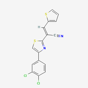 2-[4-(3,4-dichlorophenyl)-1,3-thiazol-2-yl]-3-(2-thienyl)acrylonitrile