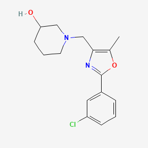 1-{[2-(3-chlorophenyl)-5-methyl-1,3-oxazol-4-yl]methyl}piperidin-3-ol