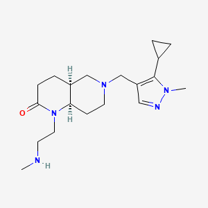 rel-(4aS,8aR)-6-[(5-cyclopropyl-1-methyl-1H-pyrazol-4-yl)methyl]-1-[2-(methylamino)ethyl]octahydro-1,6-naphthyridin-2(1H)-one dihydrochloride