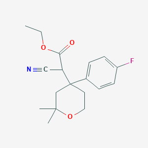 ethyl cyano[4-(4-fluorophenyl)-2,2-dimethyltetrahydro-2H-pyran-4-yl]acetate