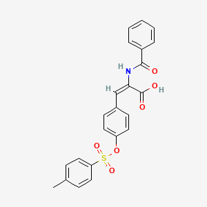 2-(benzoylamino)-3-(4-{[(4-methylphenyl)sulfonyl]oxy}phenyl)acrylic acid