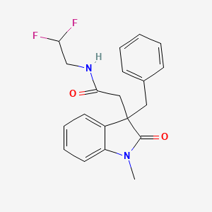 2-(3-benzyl-1-methyl-2-oxo-2,3-dihydro-1H-indol-3-yl)-N-(2,2-difluoroethyl)acetamide