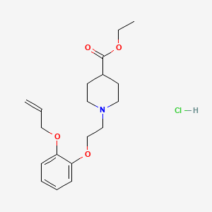 Ethyl 1-[2-(2-prop-2-enoxyphenoxy)ethyl]piperidine-4-carboxylate;hydrochloride