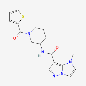 1-methyl-N-[1-(2-thienylcarbonyl)piperidin-3-yl]-1H-imidazo[1,2-b]pyrazole-7-carboxamide