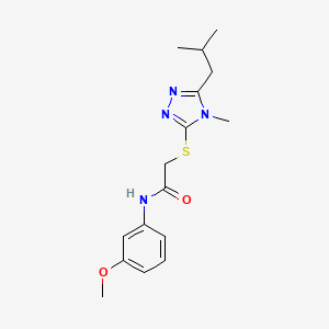 N-(3-methoxyphenyl)-2-[[4-methyl-5-(2-methylpropyl)-1,2,4-triazol-3-yl]sulfanyl]acetamide