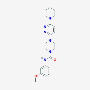 N-(3-methoxyphenyl)-4-[6-(1-piperidinyl)-3-pyridazinyl]-1-piperazinecarboxamide