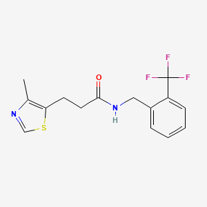 3-(4-methyl-1,3-thiazol-5-yl)-N-[2-(trifluoromethyl)benzyl]propanamide