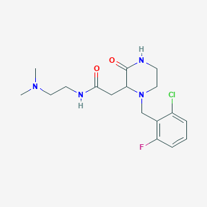 2-[1-(2-chloro-6-fluorobenzyl)-3-oxo-2-piperazinyl]-N-[2-(dimethylamino)ethyl]acetamide